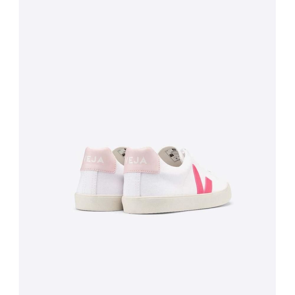 Veja ESPLAR SE CANVAS Schoenen Dames White/Orange/Pink | BE 513ZUT